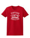 Vintage Birth Year 1974 Womens Dark T-Shirt-TooLoud-Red-X-Small-Davson Sales