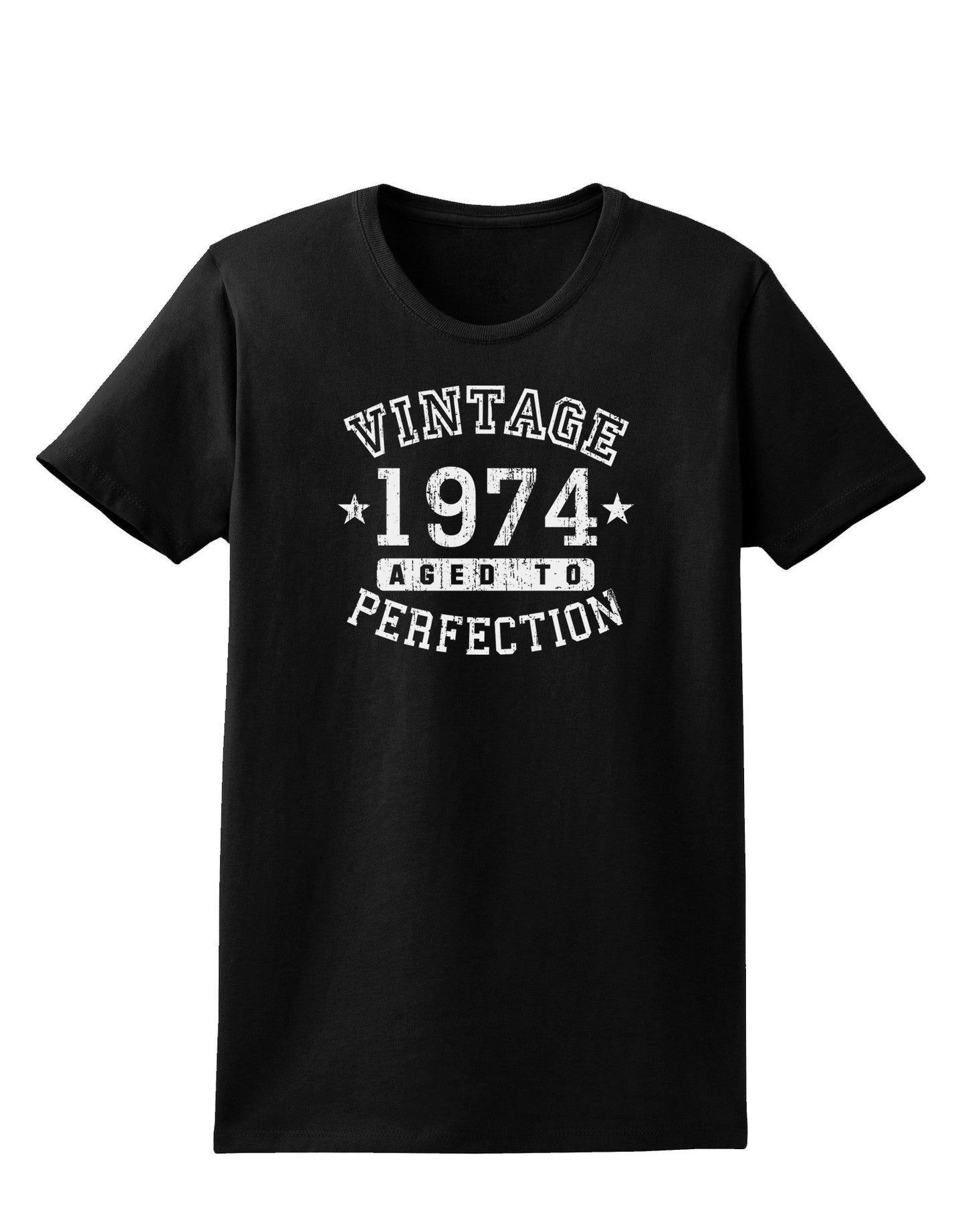 Vintage Birth Year 1974 Womens Dark T-Shirt-TooLoud-Black-X-Small-Davson Sales