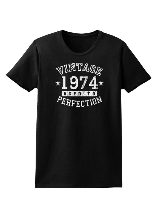 Vintage Birth Year 1974 Womens Dark T-Shirt-TooLoud-Black-X-Small-Davson Sales
