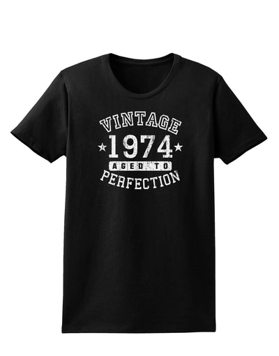 Vintage Birth Year 1974 Womens Dark T-Shirt-TooLoud-Black-X-Small-Davson Sales