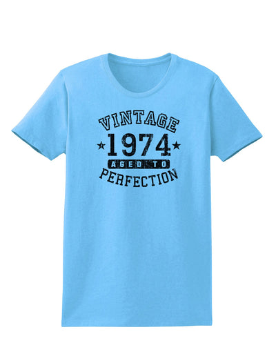 Vintage Birth Year 1974 Womens T-Shirt-Womens T-Shirt-TooLoud-Aquatic-Blue-X-Small-Davson Sales