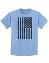 Vintage Black and White USA Flag Childrens T-Shirt-Childrens T-Shirt-TooLoud-Light-Blue-X-Small-Davson Sales