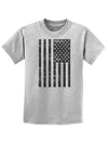 Vintage Black and White USA Flag Childrens T-Shirt-Childrens T-Shirt-TooLoud-AshGray-X-Small-Davson Sales