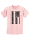 Vintage Black and White USA Flag Childrens T-Shirt-Childrens T-Shirt-TooLoud-PalePink-X-Small-Davson Sales