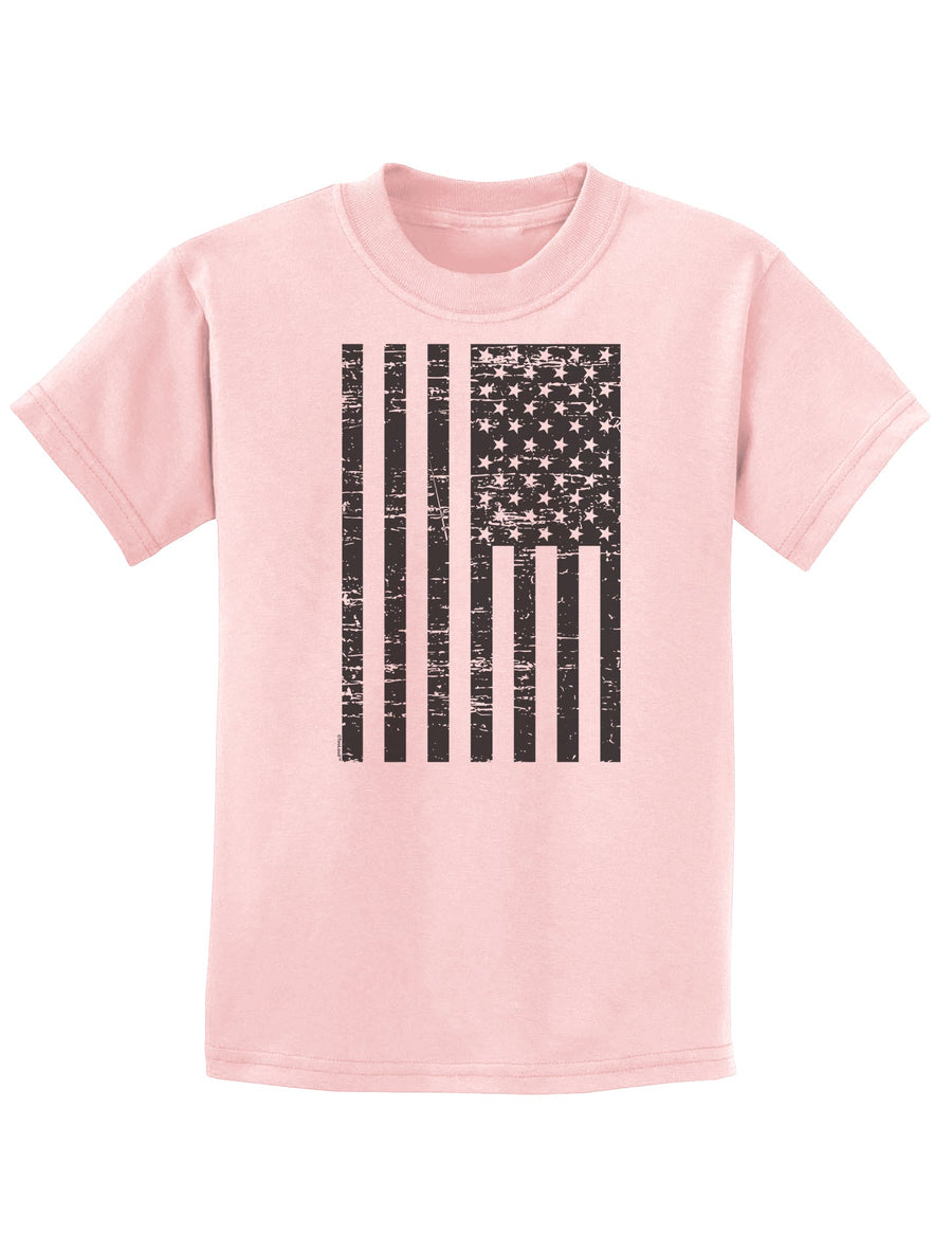Vintage Black and White USA Flag Childrens T-Shirt