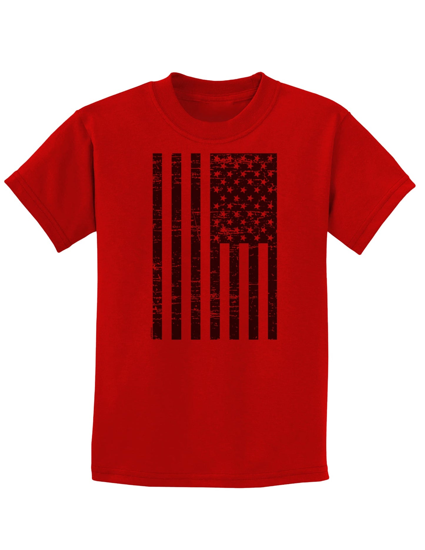 Vintage Black and White USA Flag Childrens T-Shirt-Childrens T-Shirt-TooLoud-Red-X-Small-Davson Sales