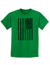 Vintage Black and White USA Flag Childrens T-Shirt-Childrens T-Shirt-TooLoud-Kelly-Green-X-Small-Davson Sales