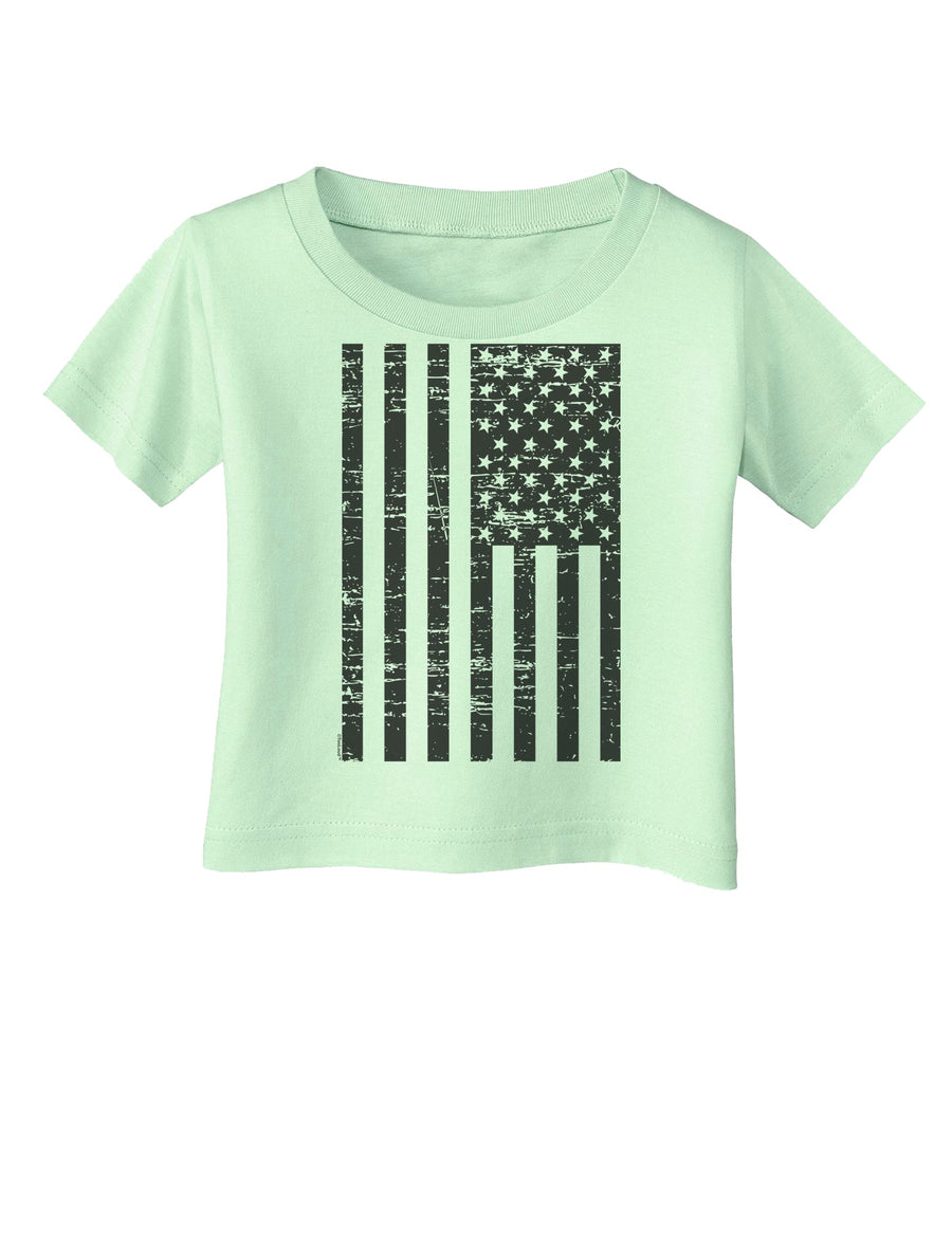 Vintage Black and White USA Flag Infant T-Shirt