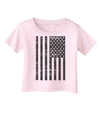 Vintage Black and White USA Flag Infant T-Shirt-Infant T-Shirt-TooLoud-Light-Pink-06-Months-Davson Sales