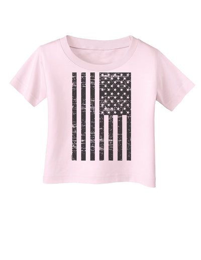 Vintage Black and White USA Flag Infant T-Shirt-Infant T-Shirt-TooLoud-Light-Pink-06-Months-Davson Sales