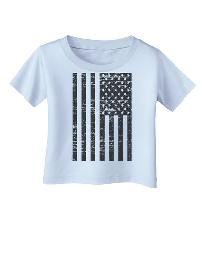 Vintage Black and White USA Flag Infant T-Shirt-Infant T-Shirt-TooLoud-Light-Blue-06-Months-Davson Sales