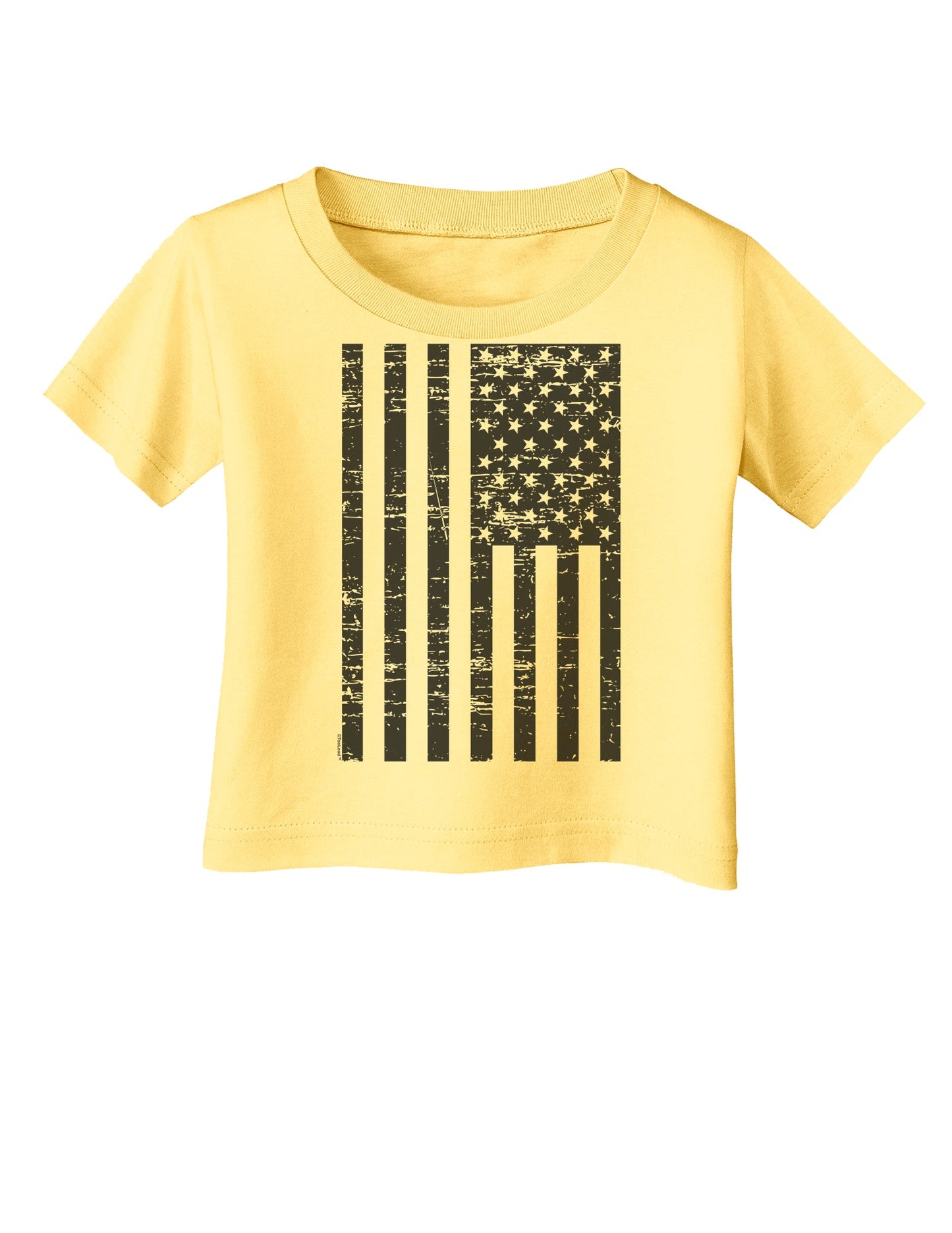 Vintage Black and White USA Flag Infant T-Shirt-Infant T-Shirt-TooLoud-Daffodil-Yellow-06-Months-Davson Sales