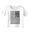 Vintage Black and White USA Flag Infant T-Shirt