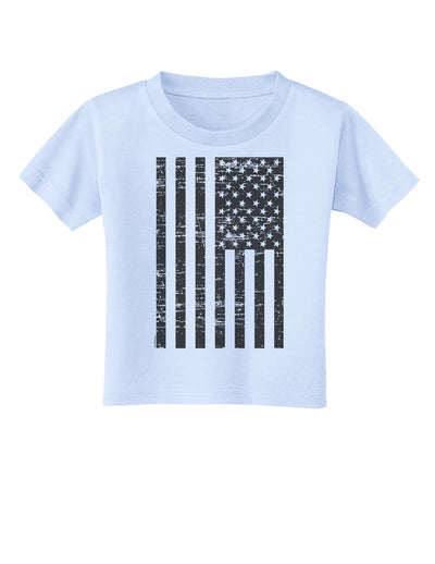 Vintage Black and White USA Flag Toddler T-Shirt-Toddler T-Shirt-TooLoud-Light-Blue-2T-Davson Sales