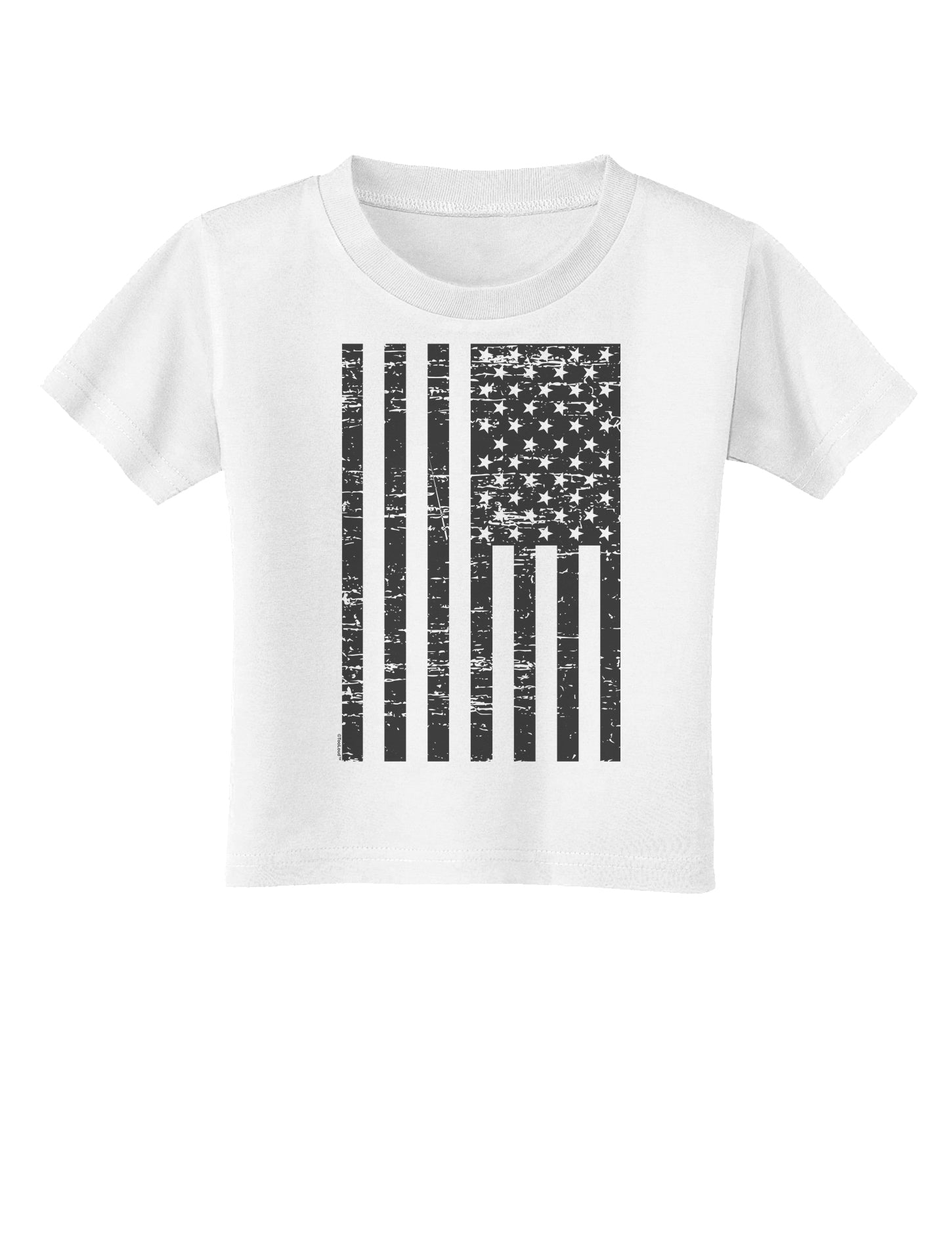 Vintage Black and White USA Flag Toddler T-Shirt-Toddler T-Shirt-TooLoud-White-2T-Davson Sales