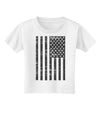 Vintage Black and White USA Flag Toddler T-Shirt
