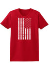Vintage Black and White USA Flag Womens Dark T-Shirt-TooLoud-Red-X-Small-Davson Sales