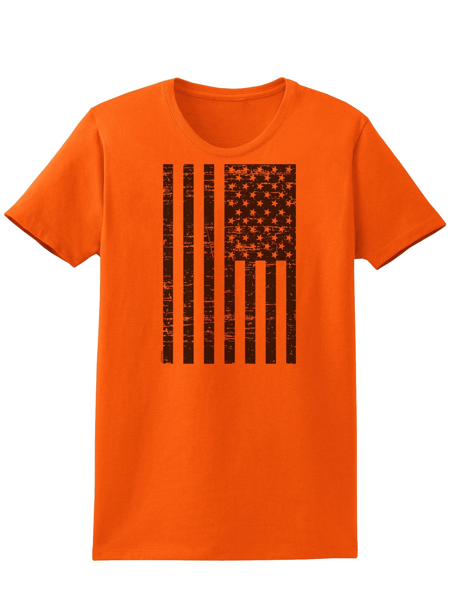 Vintage Black and White USA Flag Womens T-Shirt-Womens T-Shirt-TooLoud-Orange-X-Small-Davson Sales