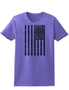 Vintage Black and White USA Flag Womens T-Shirt-Womens T-Shirt-TooLoud-Violet-X-Small-Davson Sales