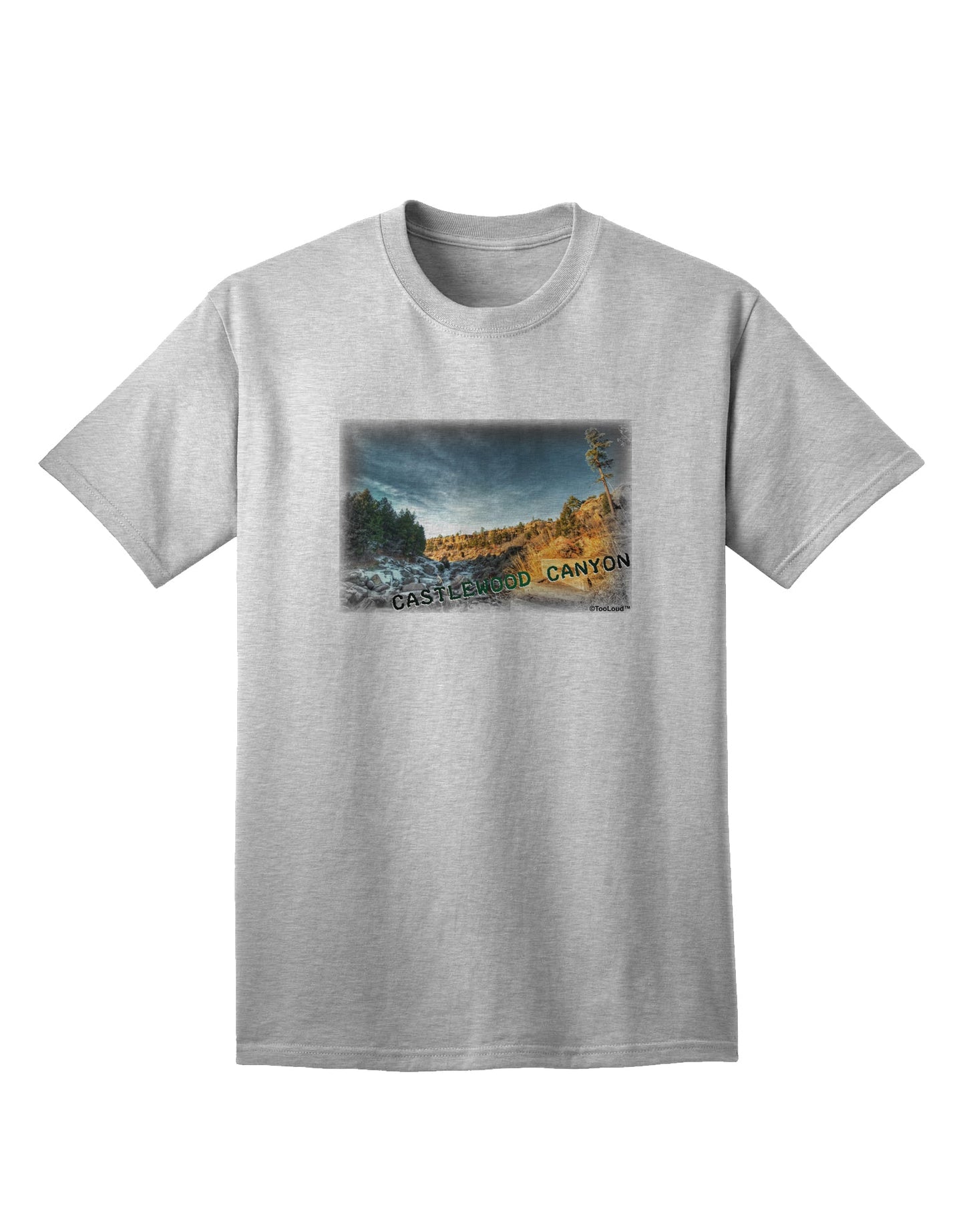 Vintage Castlewood Canyon Photographic Print Adult T-Shirt - A Nostalgic Apparel Collection-Mens T-shirts-TooLoud-AshGray-Small-Davson Sales