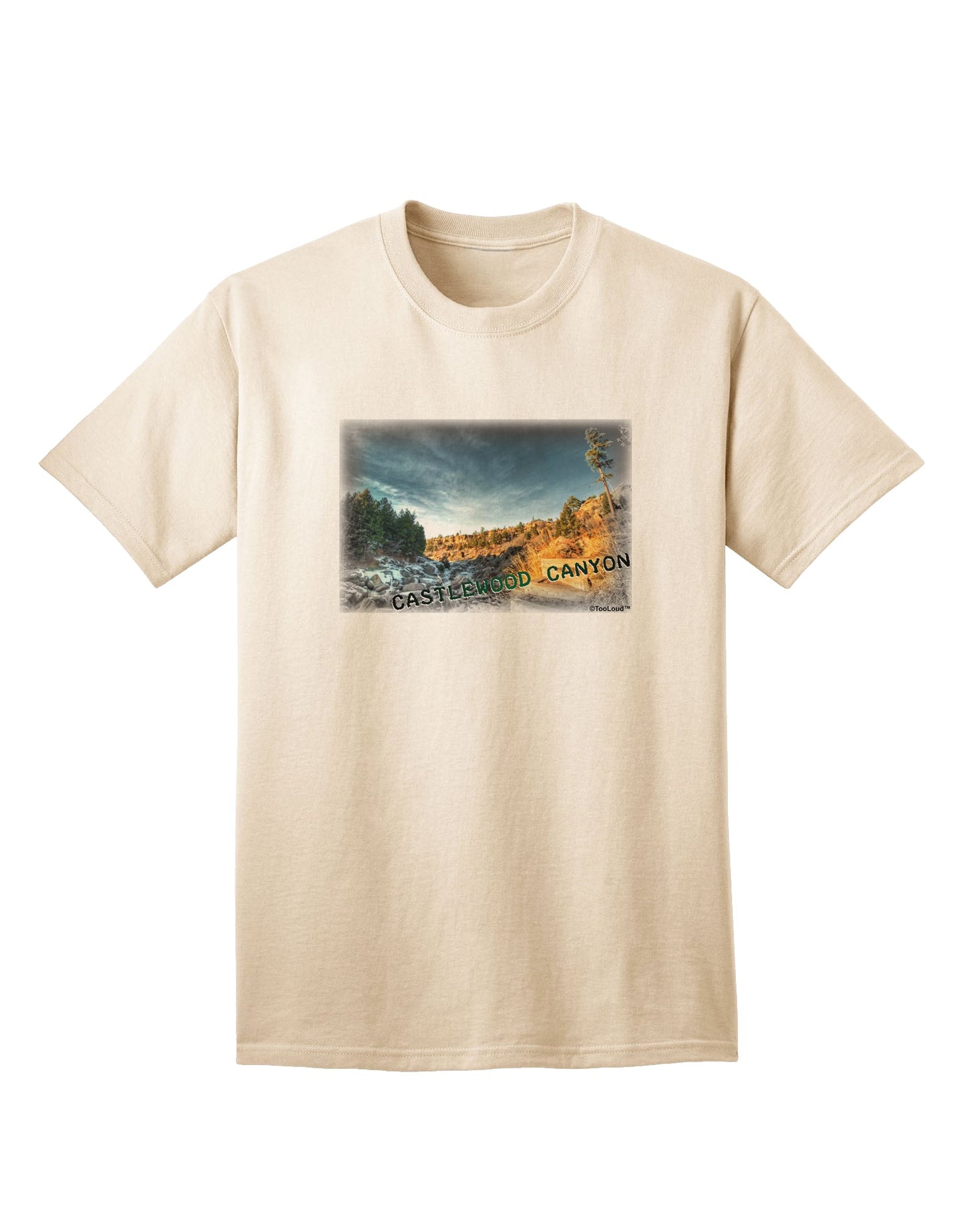Vintage Castlewood Canyon Photographic Print Adult T-Shirt - A Nostalgic Apparel Collection-Mens T-shirts-TooLoud-Natural-Small-Davson Sales