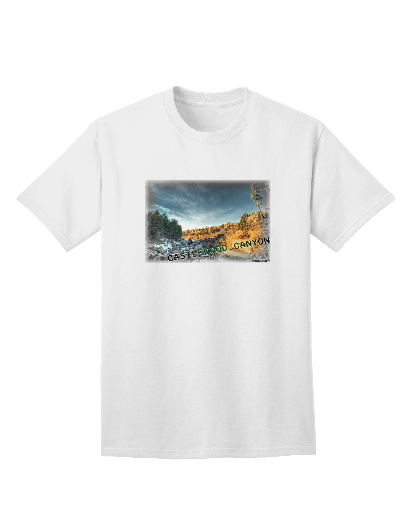 Vintage Castlewood Canyon Photographic Print Adult T-Shirt - A Nostalgic Apparel Collection-Mens T-shirts-TooLoud-White-Small-Davson Sales