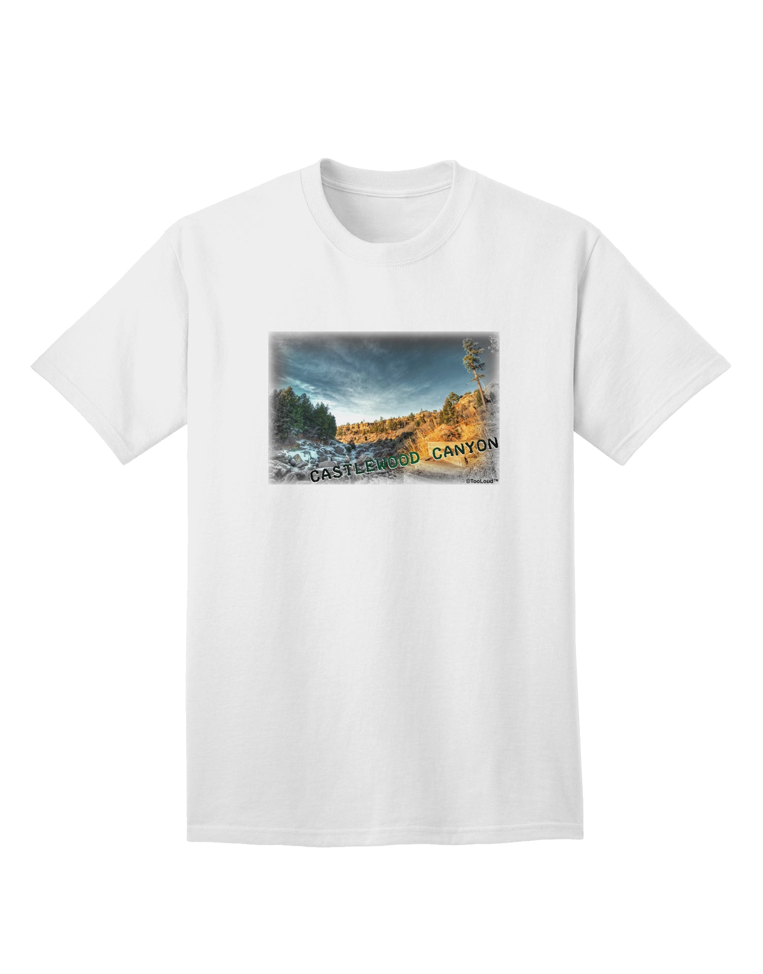 Vintage Castlewood Canyon Photographic Print Adult T-Shirt - A Nostalgic Apparel Collection-Mens T-shirts-TooLoud-White-Small-Davson Sales