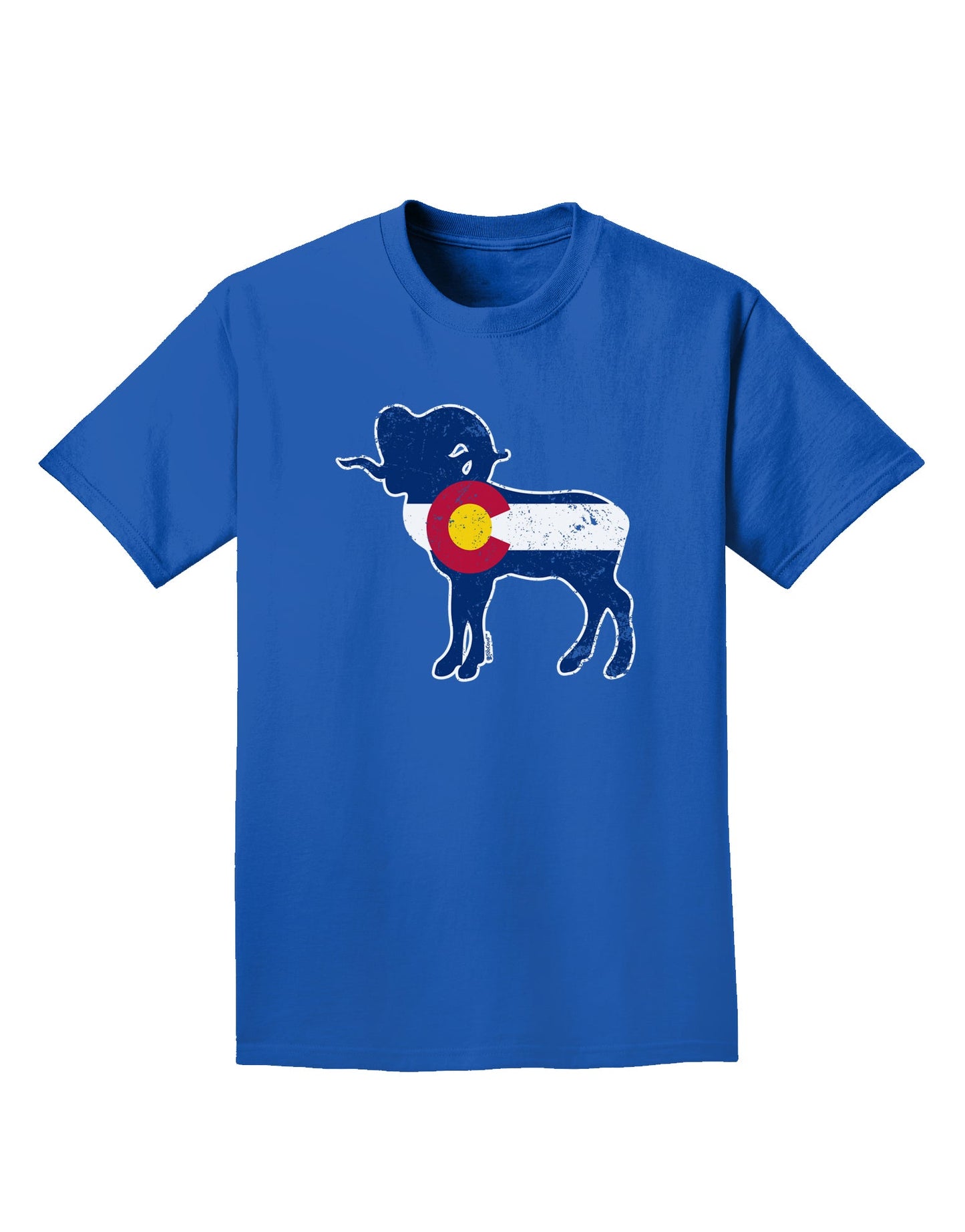 Vintage Colorado Emblem Flag Adult T-Shirt with a Grunge Twist-Mens T-shirts-TooLoud-Royal-Blue-Small-Davson Sales