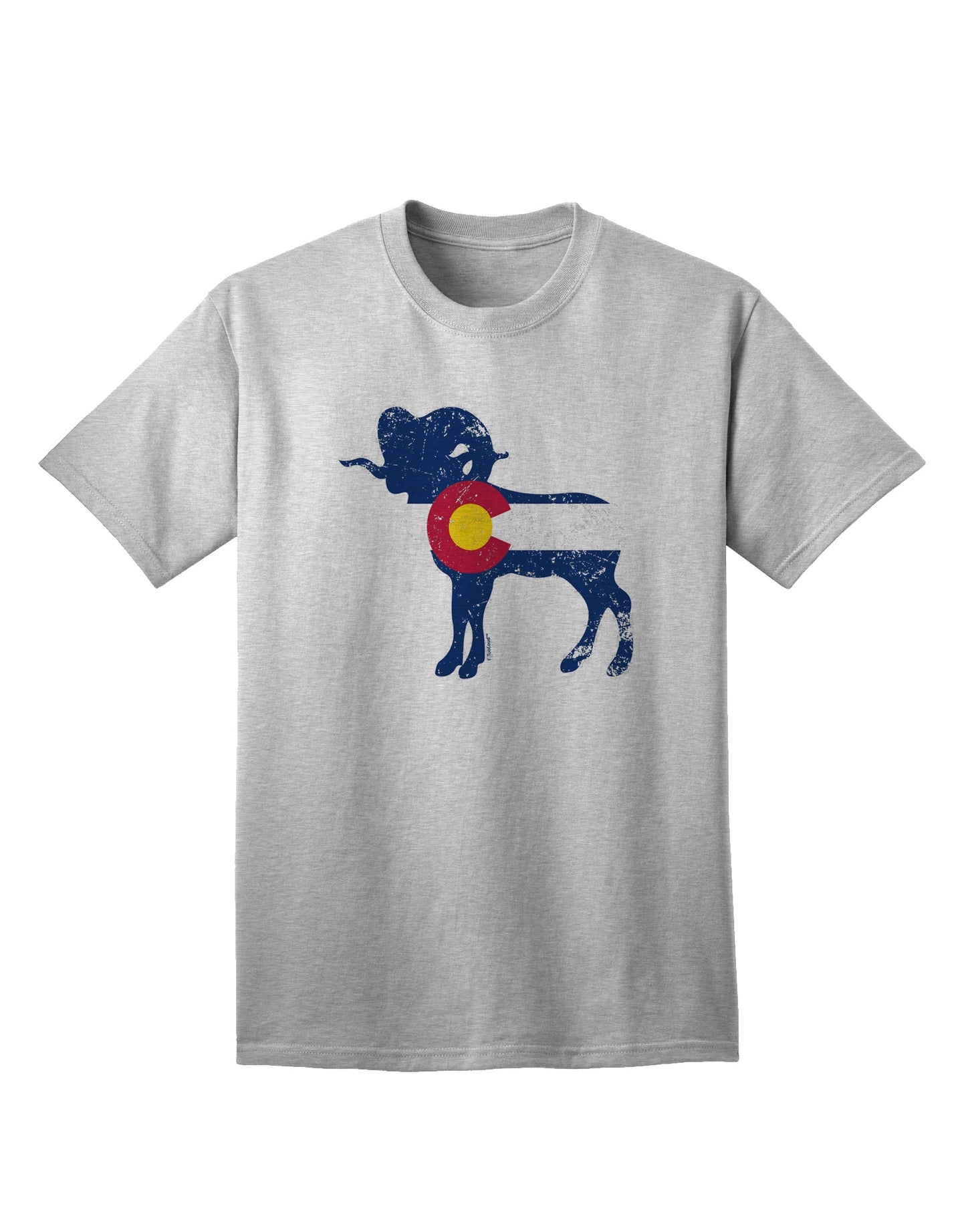 Vintage Colorado Emblem Flag Adult T-Shirt with a Grunge Twist-Mens T-shirts-TooLoud-AshGray-Small-Davson Sales