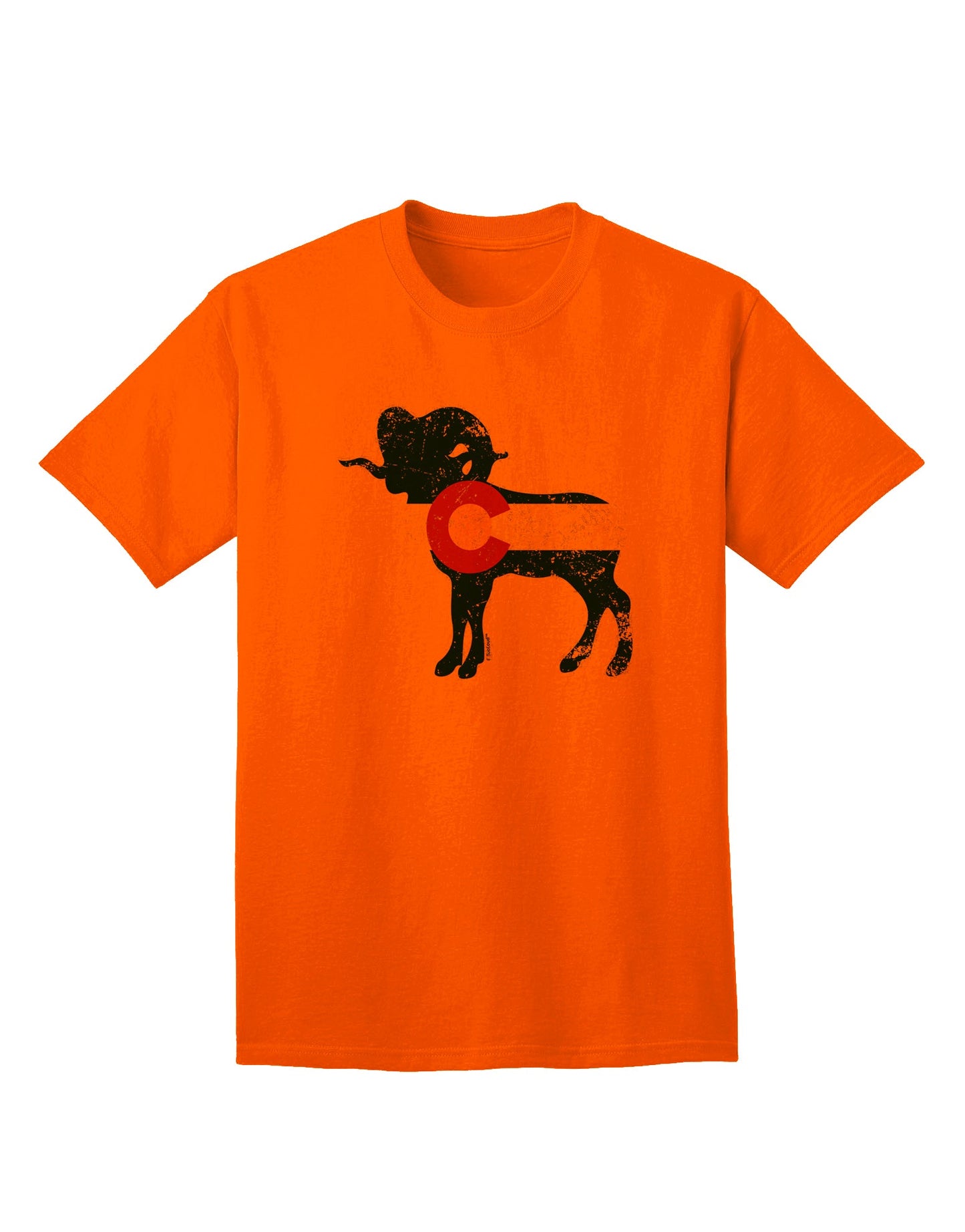Vintage Colorado Emblem Flag Adult T-Shirt with a Grunge Twist-Mens T-shirts-TooLoud-Orange-Small-Davson Sales