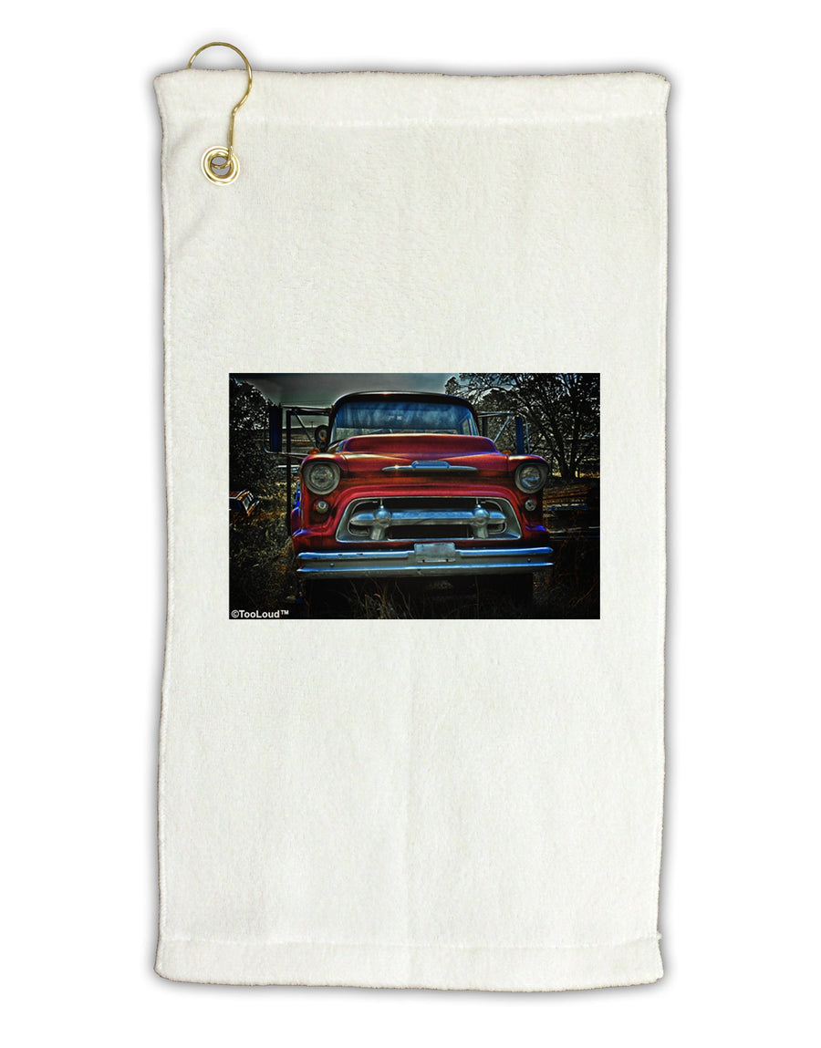 Vintage Truck Micro Terry Gromet Golf Towel 16 x 25 inch by TooLoud-Golf Towel-TooLoud-White-Davson Sales