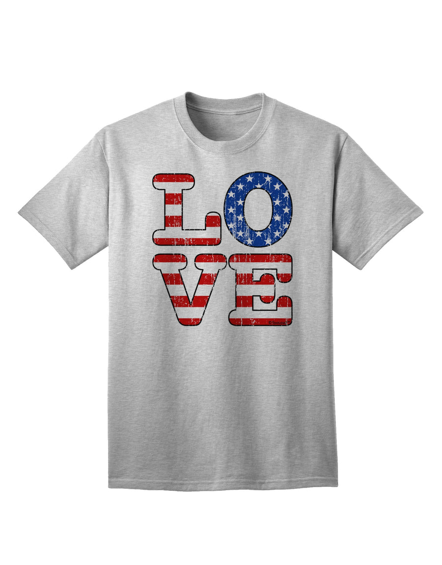 Vintage-inspired American Love Design - Distressed Adult T-Shirt offered by TooLoud-Mens T-shirts-TooLoud-White-Small-Davson Sales