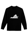 Virginia - United States Shape Adult Long Sleeve Dark T-Shirt by TooLoud-TooLoud-Black-Small-Davson Sales