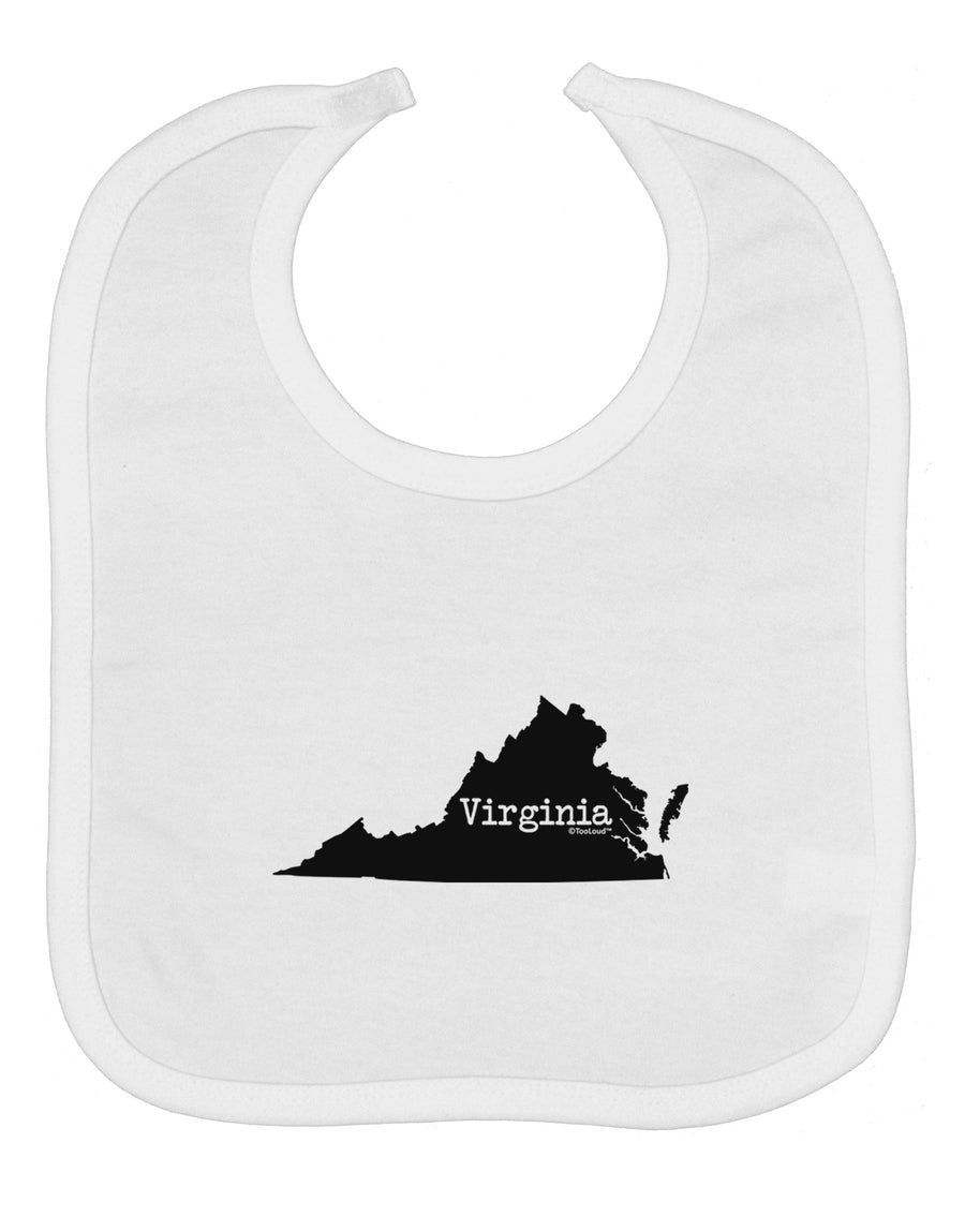 Virginia - United States Shape Baby Bib by TooLoud