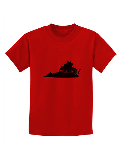 Virginia - United States Shape Childrens T-Shirt by TooLoud-Childrens T-Shirt-TooLoud-Red-X-Small-Davson Sales