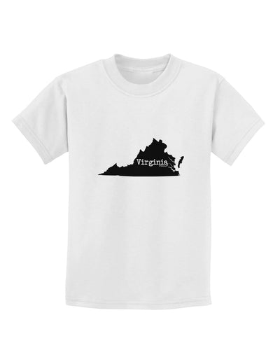 Virginia - United States Shape Childrens T-Shirt by TooLoud-Childrens T-Shirt-TooLoud-White-X-Small-Davson Sales