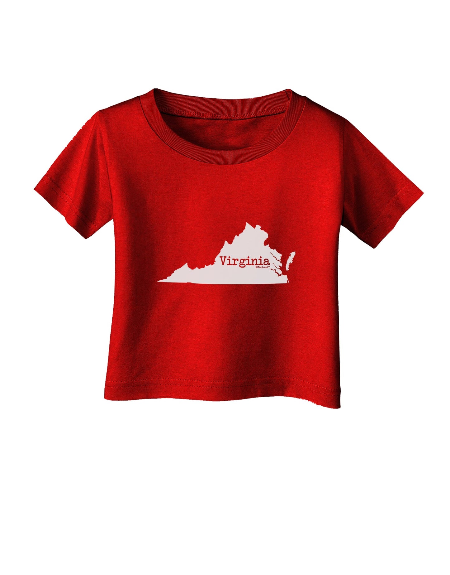 Virginia - United States Shape Infant T-Shirt Dark by TooLoud-Infant T-Shirt-TooLoud-Red-06-Months-Davson Sales