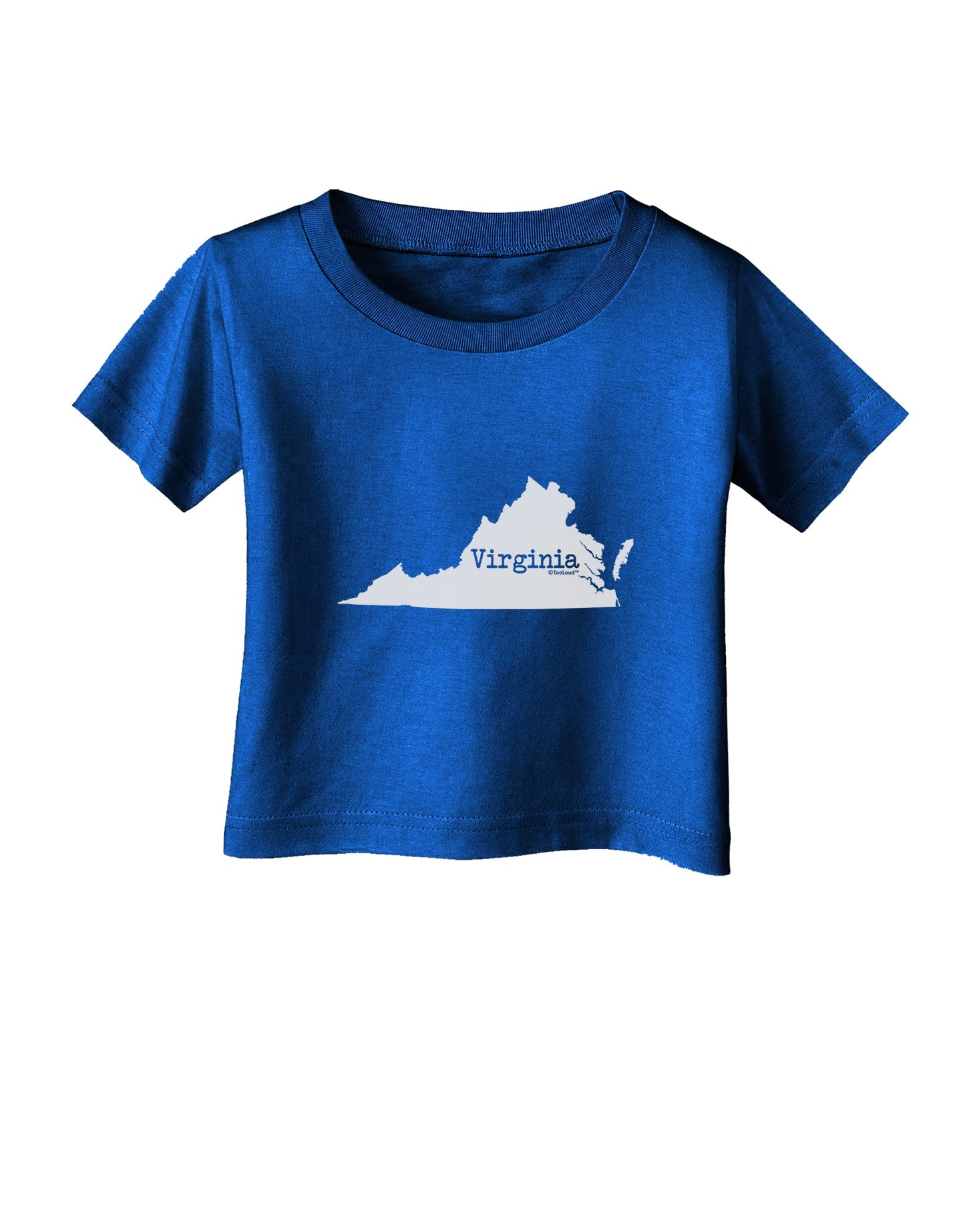Virginia - United States Shape Infant T-Shirt Dark by TooLoud-Infant T-Shirt-TooLoud-Royal-Blue-06-Months-Davson Sales