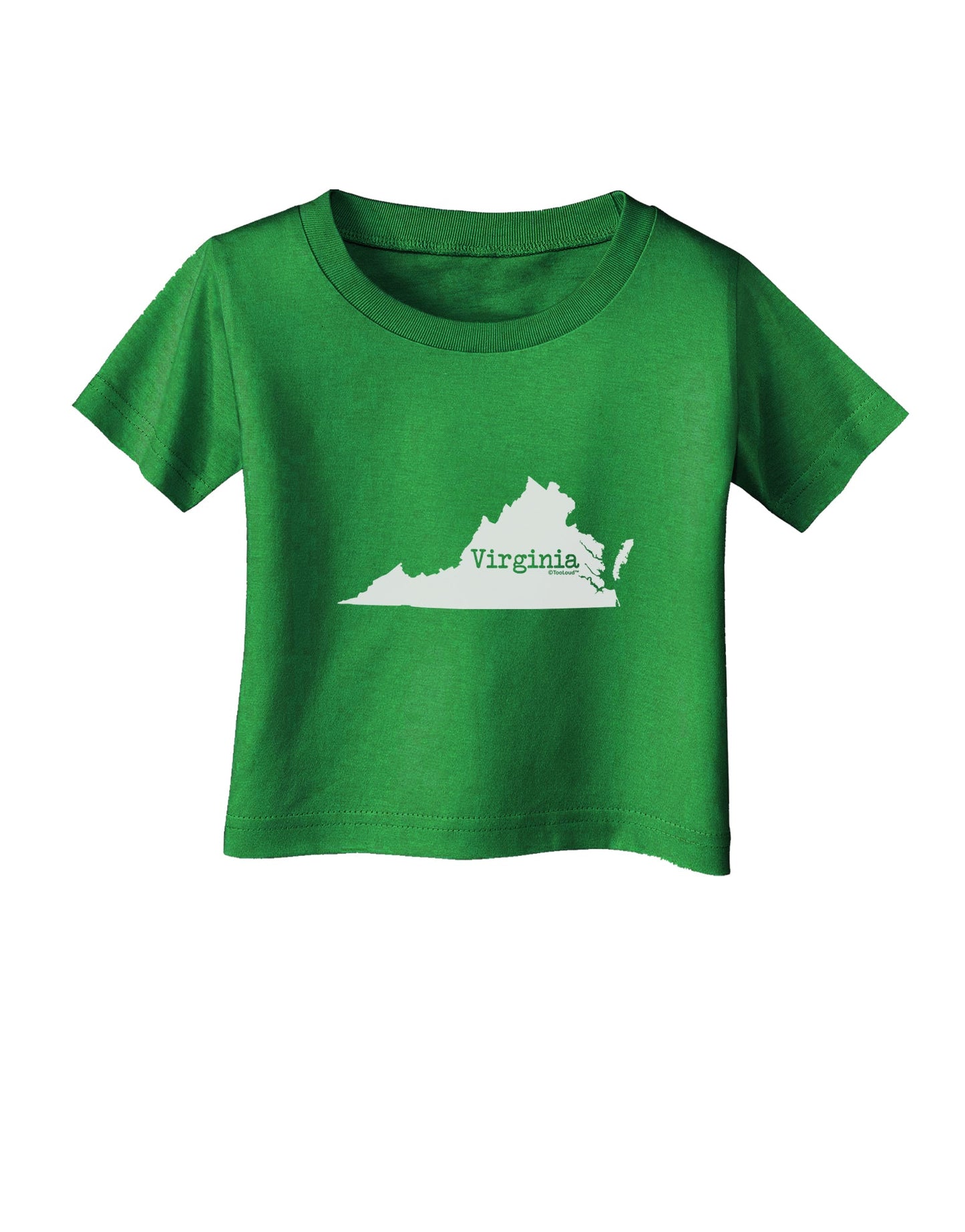 Virginia - United States Shape Infant T-Shirt Dark by TooLoud-Infant T-Shirt-TooLoud-Clover-Green-06-Months-Davson Sales