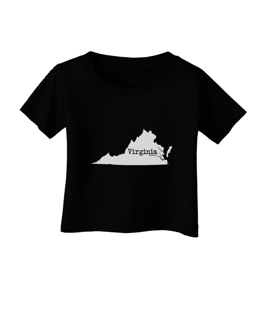 Virginia - United States Shape Infant T-Shirt Dark by TooLoud-Infant T-Shirt-TooLoud-Black-06-Months-Davson Sales