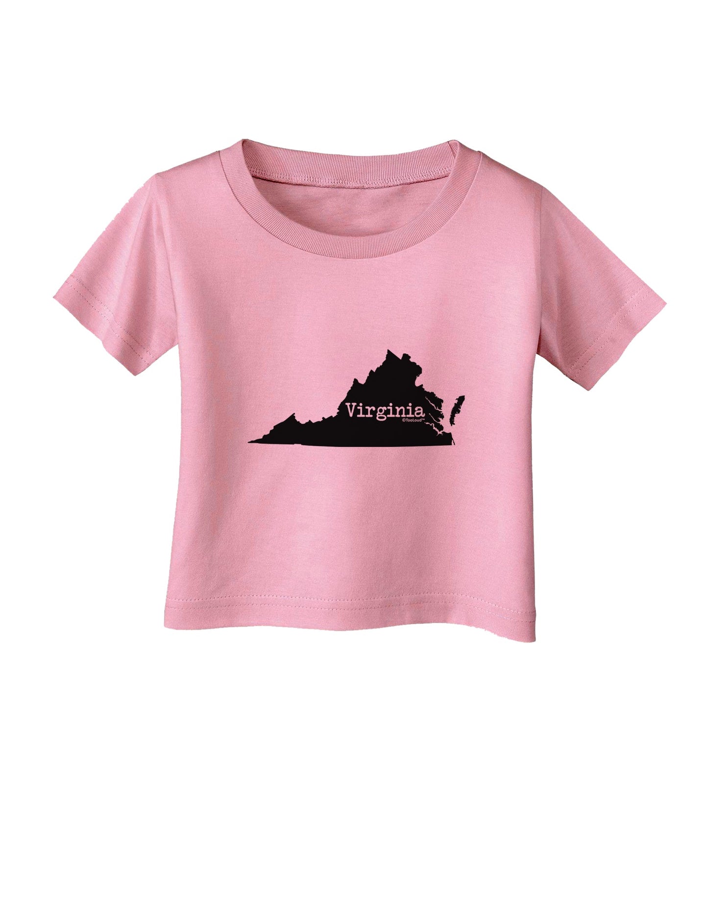 Virginia - United States Shape Infant T-Shirt by TooLoud-Infant T-Shirt-TooLoud-Candy-Pink-06-Months-Davson Sales
