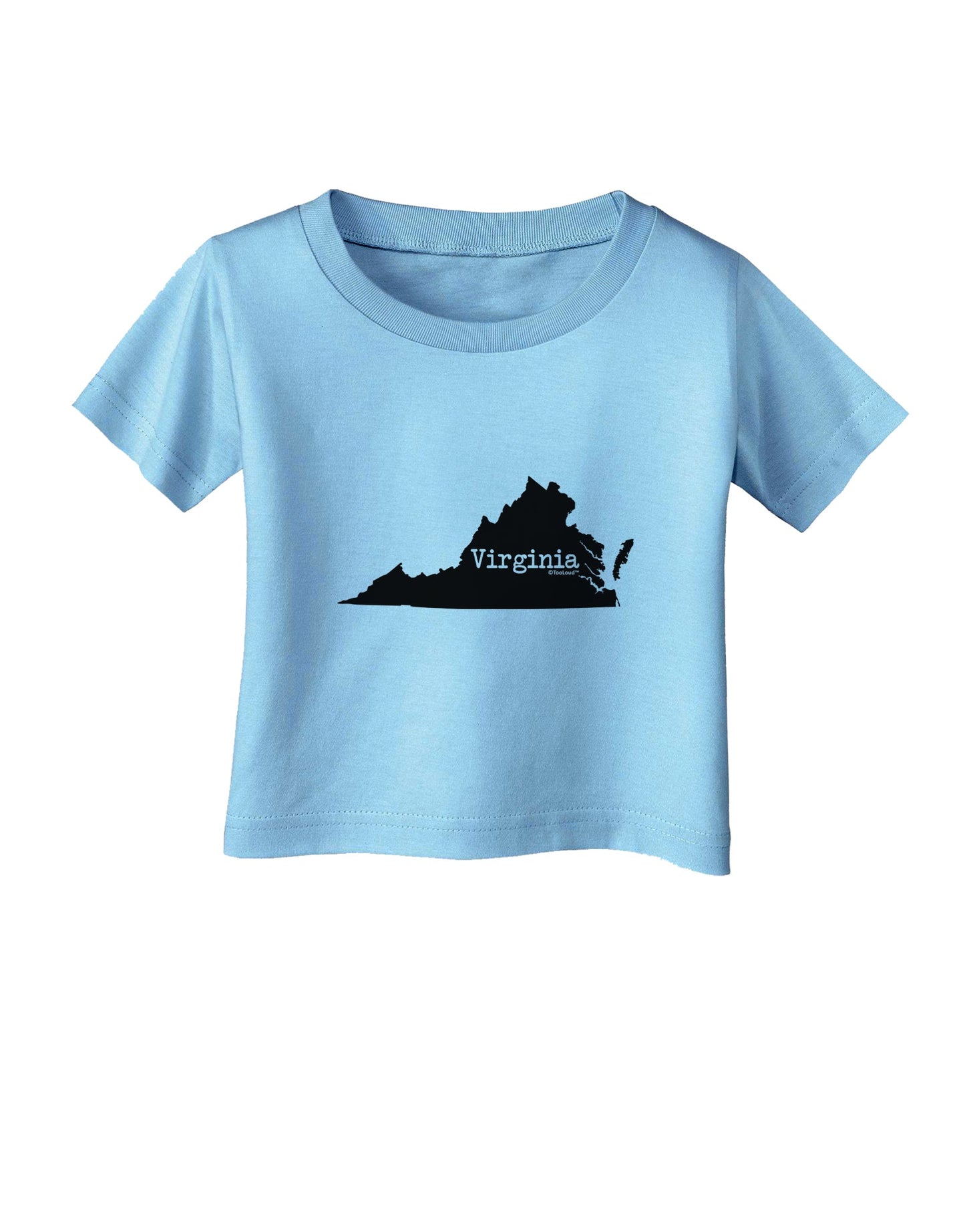 Virginia - United States Shape Infant T-Shirt by TooLoud-Infant T-Shirt-TooLoud-Aquatic-Blue-06-Months-Davson Sales