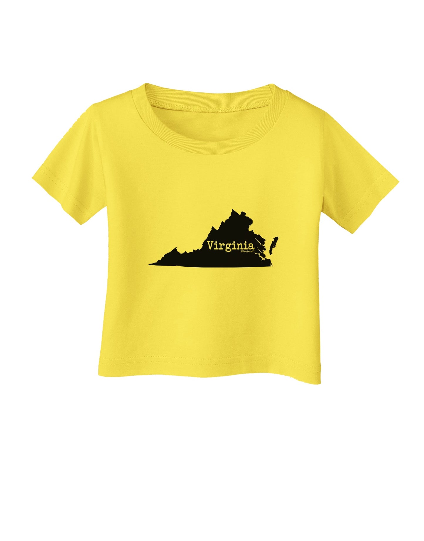 Virginia - United States Shape Infant T-Shirt by TooLoud-Infant T-Shirt-TooLoud-Yellow-06-Months-Davson Sales