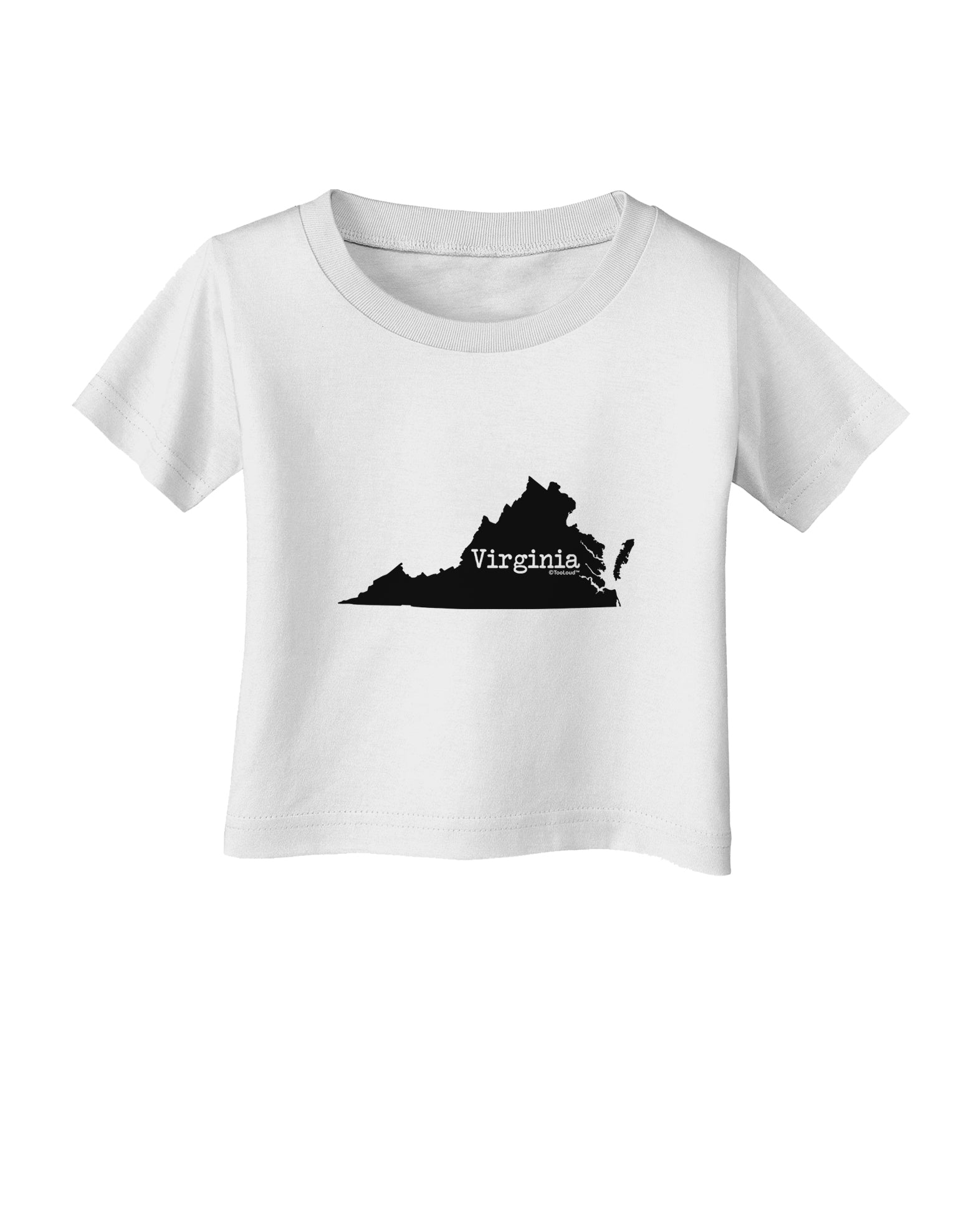 Virginia - United States Shape Infant T-Shirt by TooLoud-Infant T-Shirt-TooLoud-White-06-Months-Davson Sales