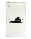 Virginia - United States Shape Micro Terry Gromet Golf Towel 16 x 25 inch by TooLoud-Golf Towel-TooLoud-White-Davson Sales