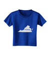 Virginia - United States Shape Toddler T-Shirt Dark by TooLoud-Toddler T-Shirt-TooLoud-Royal-Blue-2T-Davson Sales