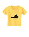 Virginia - United States Shape Toddler T-Shirt by TooLoud-Toddler T-Shirt-TooLoud-Yellow-2T-Davson Sales