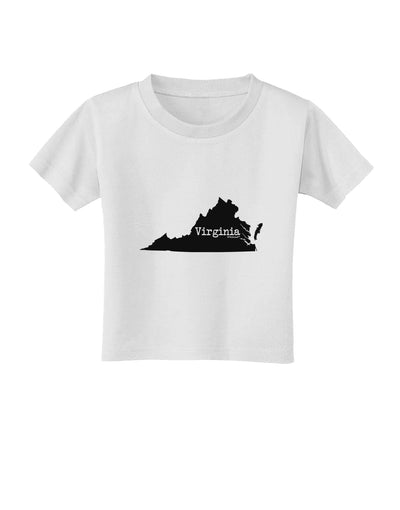 Virginia - United States Shape Toddler T-Shirt by TooLoud-Toddler T-Shirt-TooLoud-White-2T-Davson Sales