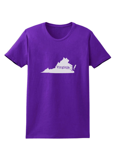 Virginia - United States Shape Womens Dark T-Shirt by TooLoud-Womens T-Shirt-TooLoud-Purple-X-Small-Davson Sales