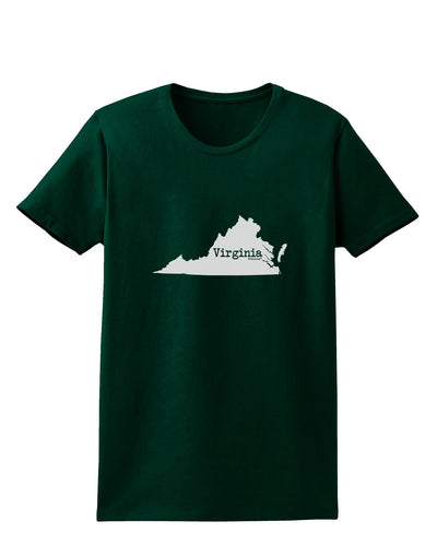 Virginia - United States Shape Womens Dark T-Shirt by TooLoud-Womens T-Shirt-TooLoud-Forest-Green-Small-Davson Sales